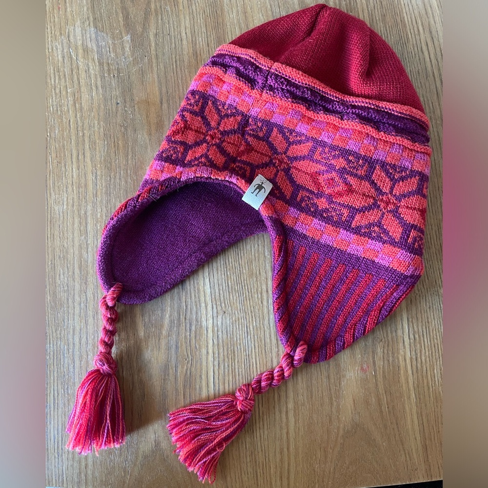 Smartwool Red and Purple Knit Hat